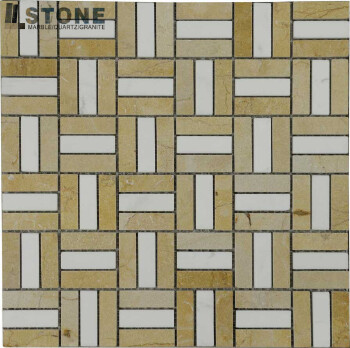 black Stone Wall Tile Decoration Mosaic Panel square shape